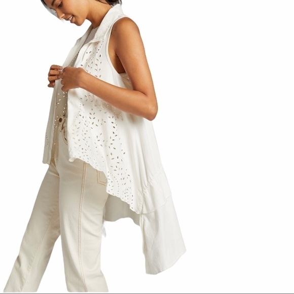 Anthropologie Eyelet Buttondown Blouse - Picture 2 of 7